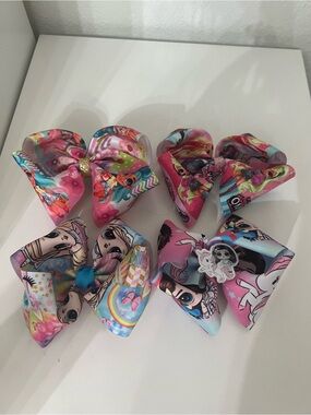 Set of 4 Colorful Girl Hair Bows